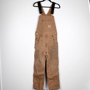 Carhartt Men's Work Overalls Brown Sz M